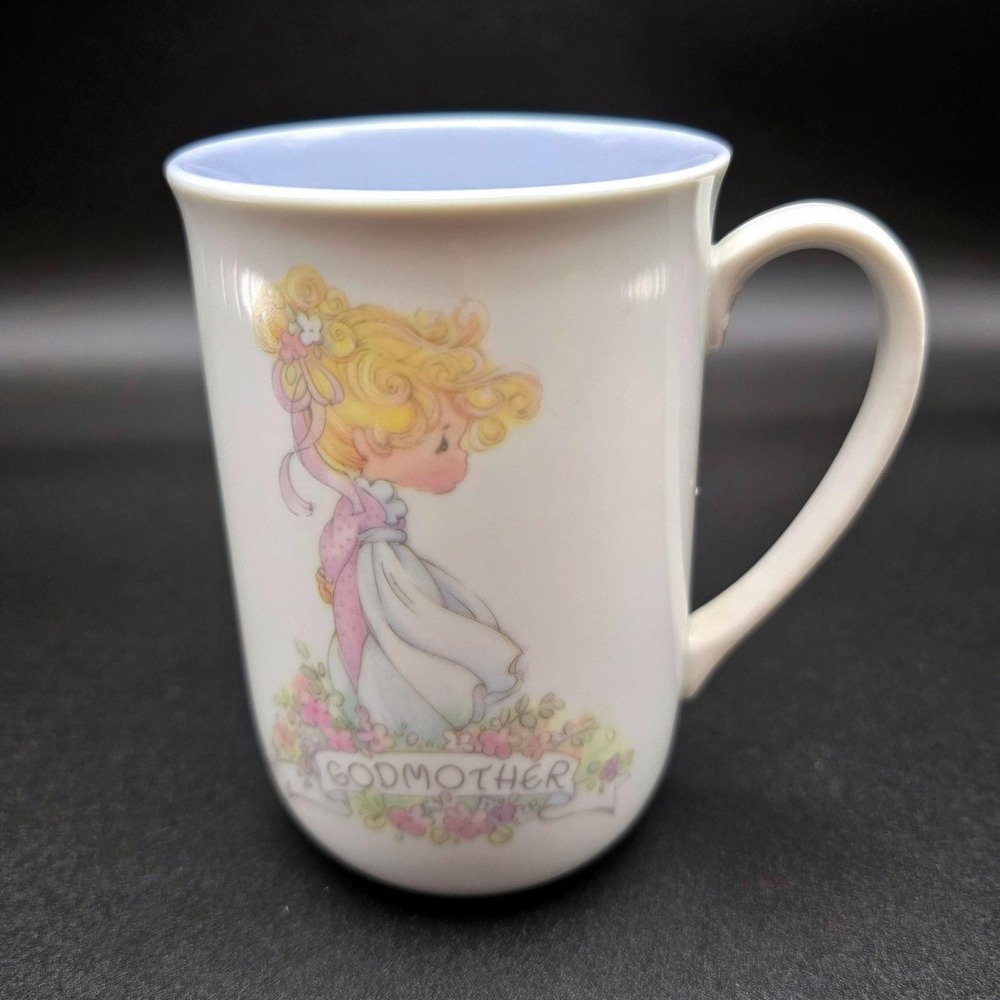 Precious Moments Godmother Mug 1990 Enesco Samuel J‎ Butcher Vintage Ceramic Cup